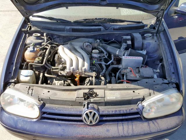 9BWBT61J614064442 - 2001 VOLKSWAGEN GOLF GL BLUE photo 7