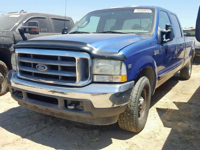 1FTSW30S73EA79653 - 2003 FORD F350 SRW S BLUE photo 2