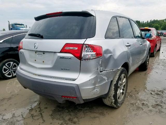 2HNYD28287H003172 - 2007 ACURA MDX SILVER photo 4