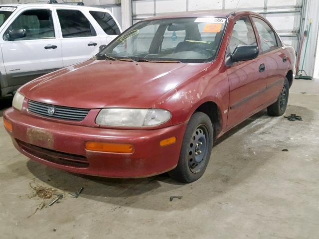 JM1BB1411T0302882 - 1996 MAZDA PROTEGE DX RED photo 2