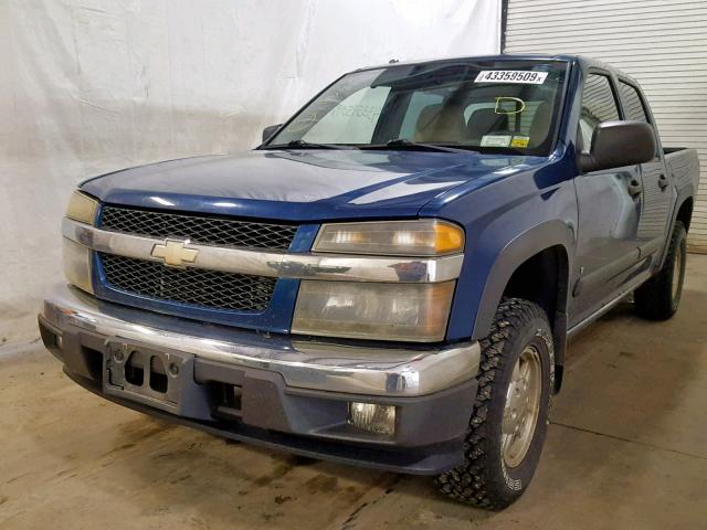 1GCDT13E578233969 - 2007 CHEVROLET COLORADO BLUE photo 2