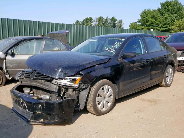 3VW2K7AJ6CM334311 - 2012 VOLKSWAGEN JETTA BASE BLACK photo 2