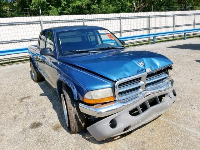 1B7HL48N52S669406 - 2002 DODGE DAKOTA QUA BLUE photo 1