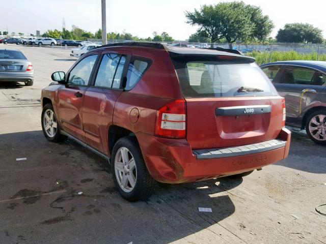 1J8FT47WX8D555988 - 2008 JEEP COMPASS SP RED photo 3