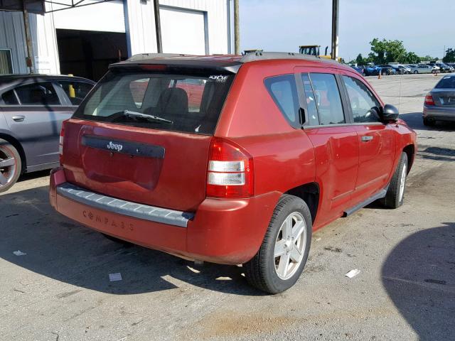 1J8FT47WX8D555988 - 2008 JEEP COMPASS SP RED photo 4