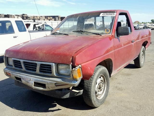 1N6SD11S1LC374992 - 1990 NISSAN D21 SHORT RED photo 2
