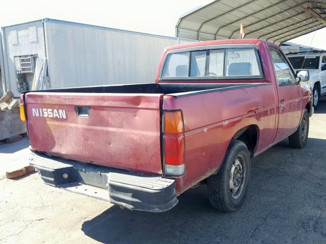 1N6SD11S1LC374992 - 1990 NISSAN D21 SHORT RED photo 4