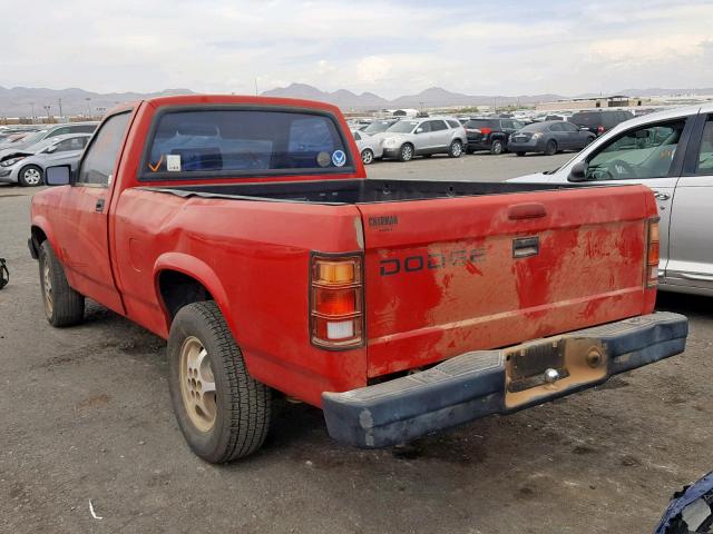 1B7FL26P1TS660686 - 1996 DODGE DAKOTA RED photo 3