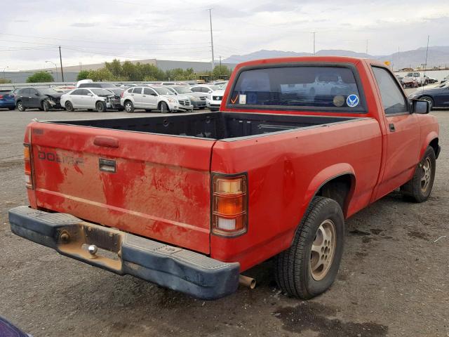 1B7FL26P1TS660686 - 1996 DODGE DAKOTA RED photo 4