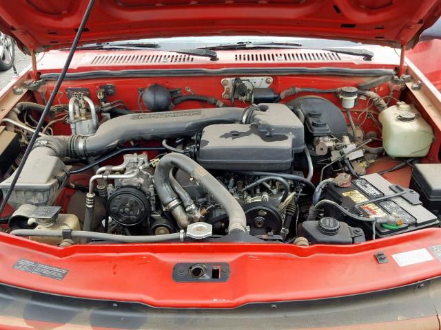 1B7FL26P1TS660686 - 1996 DODGE DAKOTA RED photo 7