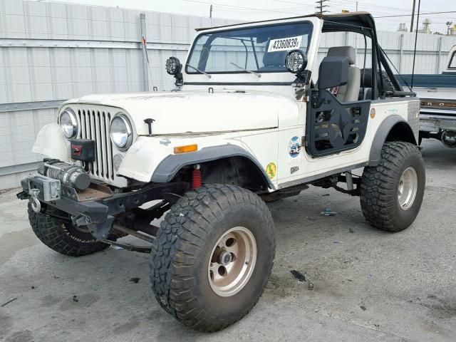 J6F93AA065701 - 1976 JEEP CJ-7 WHITE photo 2