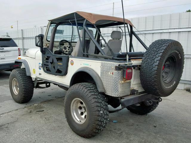 J6F93AA065701 - 1976 JEEP CJ-7 WHITE photo 3