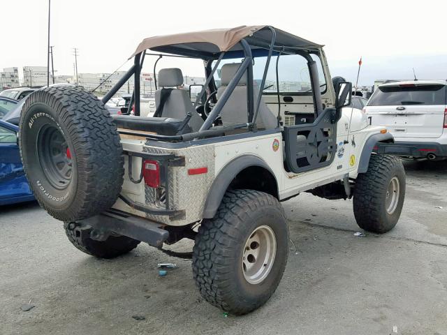 J6F93AA065701 - 1976 JEEP CJ-7 WHITE photo 4