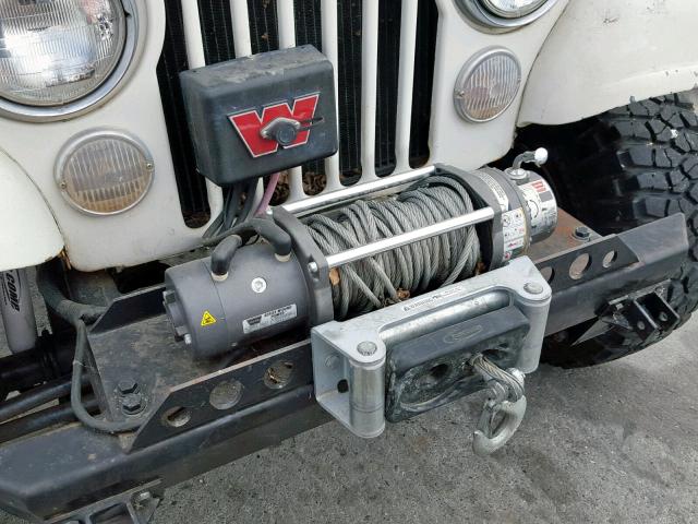 J6F93AA065701 - 1976 JEEP CJ-7 WHITE photo 9