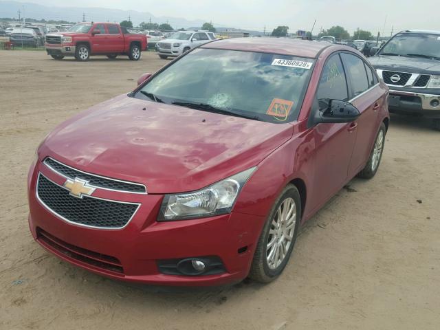 1G1PK5SC9C7181729 - 2012 CHEVROLET CRUZE ECO RED photo 2