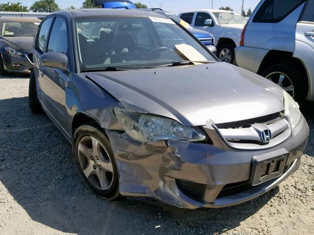 2HGES26855H512141 - 2005 HONDA CIVIC EX CHARCOAL photo 1