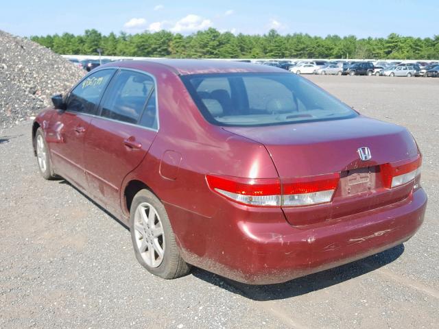 1HGCM66583A074354 - 2003 HONDA ACCORD BURGUNDY photo 3