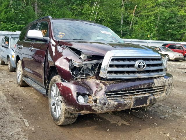 5TDJY5G18HS152190 - 2017 TOYOTA SEQUOIA LI BURGUNDY photo 1