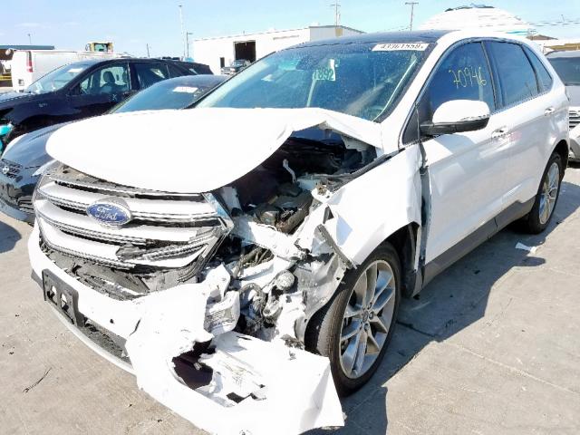 2FMPK4K84FBB26786 - 2015 FORD EDGE TITAN WHITE photo 2