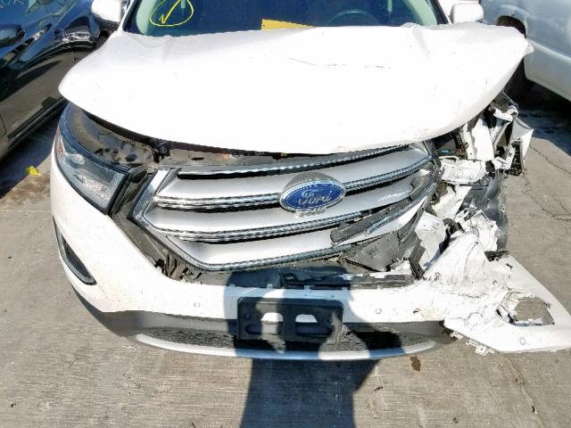 2FMPK4K84FBB26786 - 2015 FORD EDGE TITAN WHITE photo 7