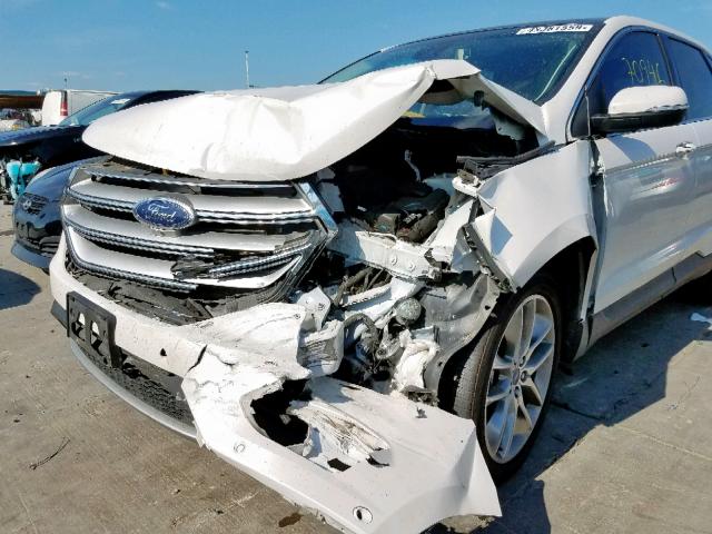 2FMPK4K84FBB26786 - 2015 FORD EDGE TITAN WHITE photo 9