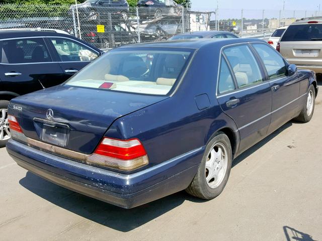 WDBGA43G0WA399571 - 1998 MERCEDES-BENZ S 420 BLACK photo 4