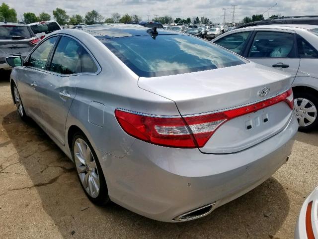 KMHFH4JG4DA329110 - 2013 HYUNDAI AZERA GLS SILVER photo 3