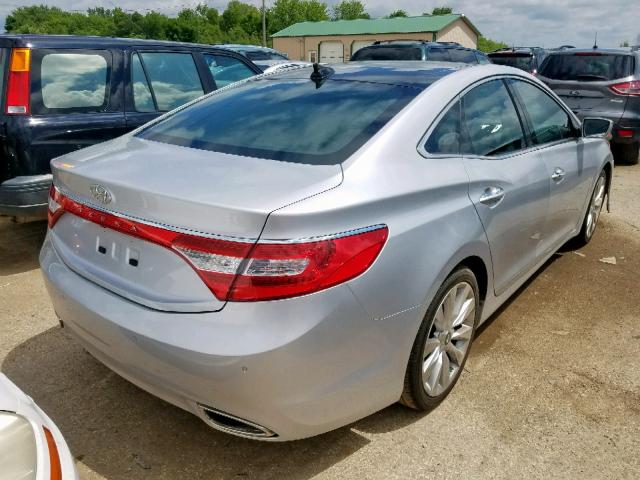 KMHFH4JG4DA329110 - 2013 HYUNDAI AZERA GLS SILVER photo 4