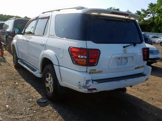 5TDBT48A61S001477 - 2001 TOYOTA SEQUOIA LI WHITE photo 3