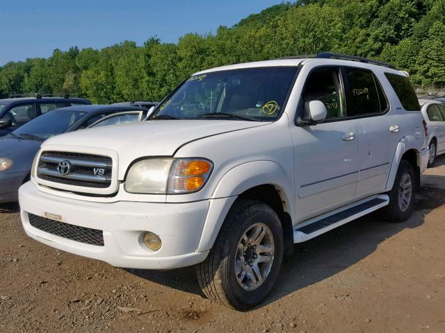 5TDBT48AX3S203919 - 2003 TOYOTA SEQUOIA LI WHITE photo 2