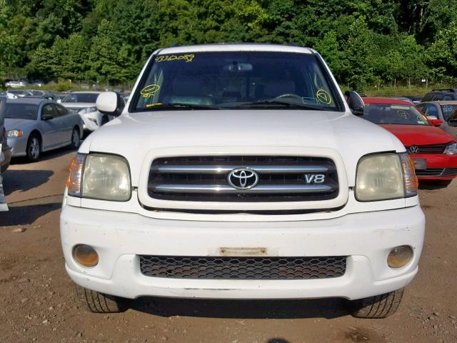 5TDBT48AX3S203919 - 2003 TOYOTA SEQUOIA LI WHITE photo 9