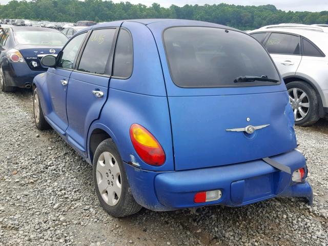 3C4FY48B34T308627 - 2004 CHRYSLER PT CRUISER BLUE photo 3