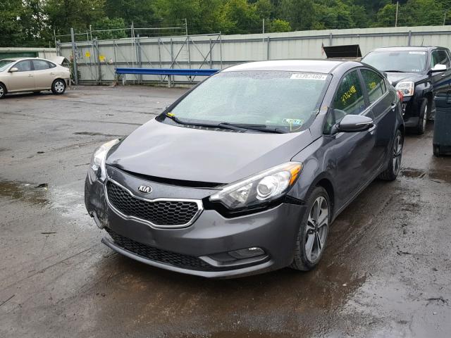 KNAFX4A83E5102384 - 2014 KIA FORTE EX GRAY photo 2