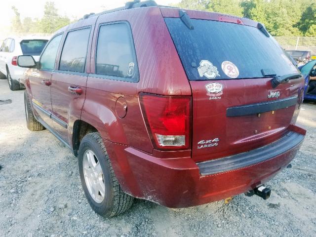 1J8GR48KX7C652143 - 2007 JEEP GRAND CHER BURGUNDY photo 3