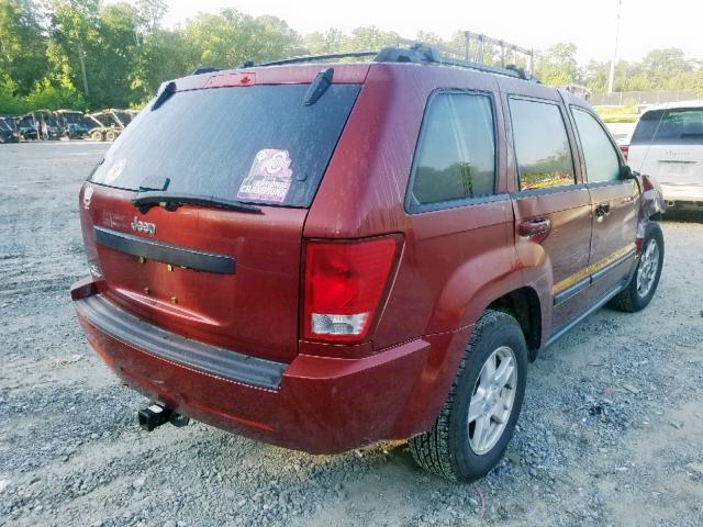 1J8GR48KX7C652143 - 2007 JEEP GRAND CHER BURGUNDY photo 4