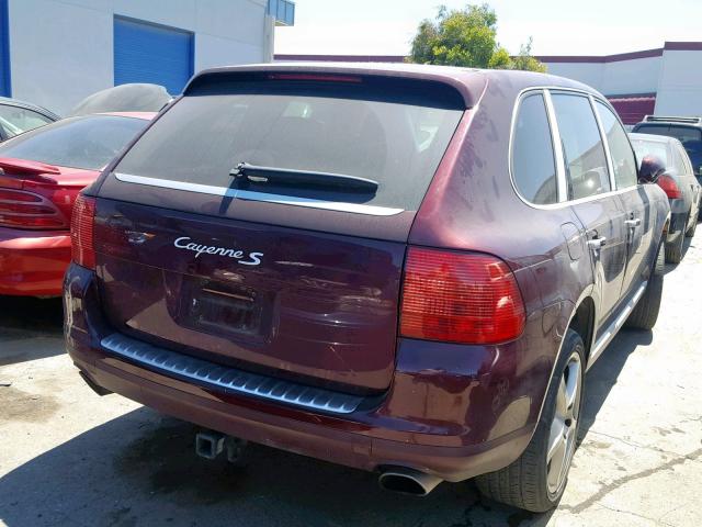 WP1AB29P95LA61779 - 2005 PORSCHE CAYENNE S MAROON photo 4