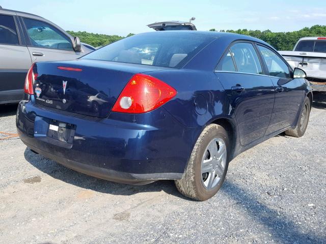 1G2ZF57B584301821 - 2008 PONTIAC G6 VALUE L BLUE photo 4