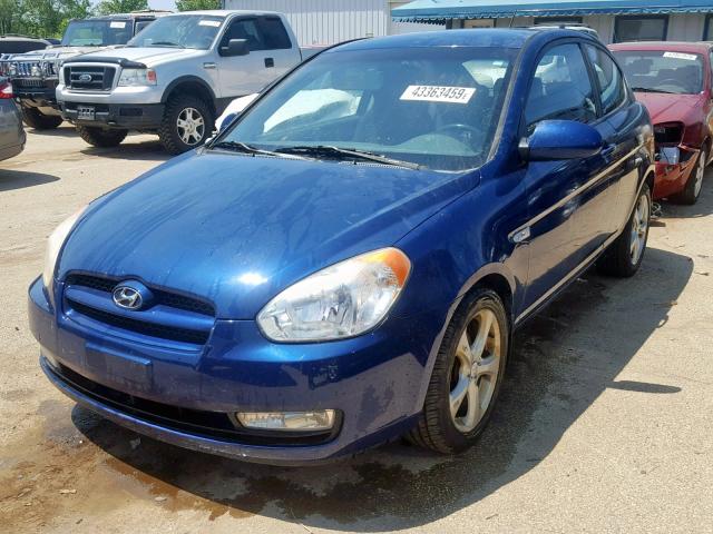 KMHCN36C57U034161 - 2007 HYUNDAI ACCENT SE BLUE photo 2