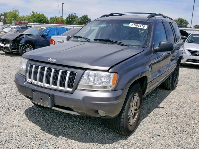 1J4GX48S54C274364 - 2004 JEEP GRAND CHER CHARCOAL photo 2