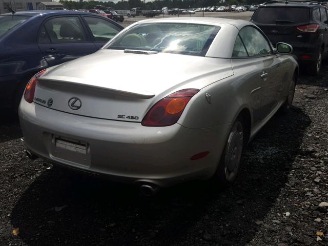 JTHFN48Y120013872 - 2002 LEXUS SC 430 SILVER photo 4