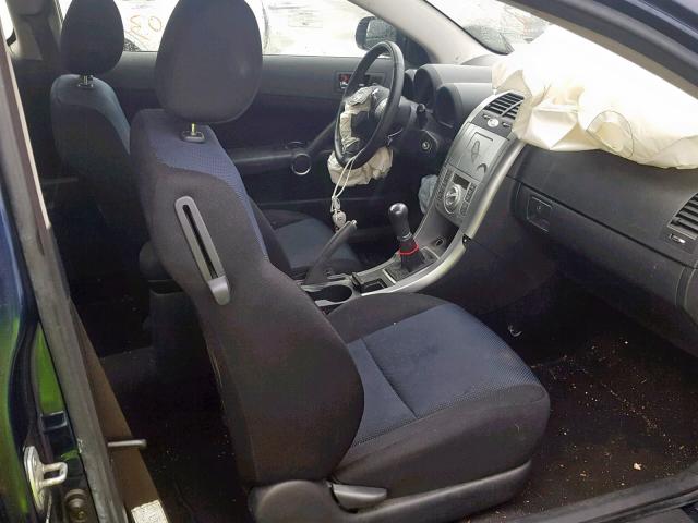 JTKDE177360138936 - 2006 TOYOTA SCION TC BLUE photo 5