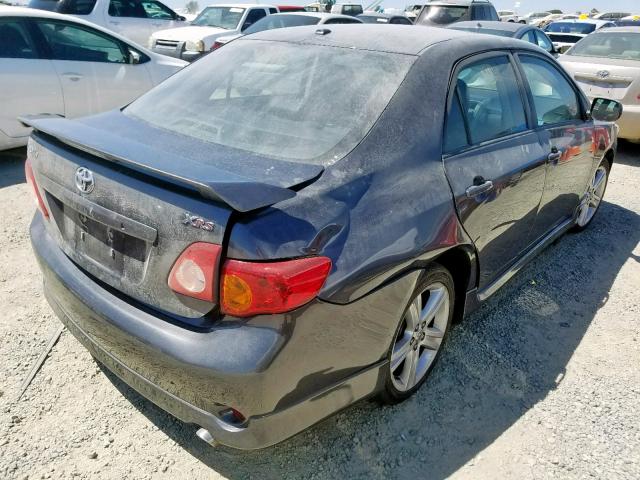 1NXBE40E99Z109717 - 2009 TOYOTA COROLLA XR GRAY photo 4