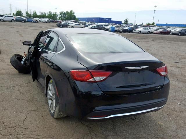 1C3CCCAB5GN116947 - 2016 CHRYSLER 200 LIMITE BLACK photo 3