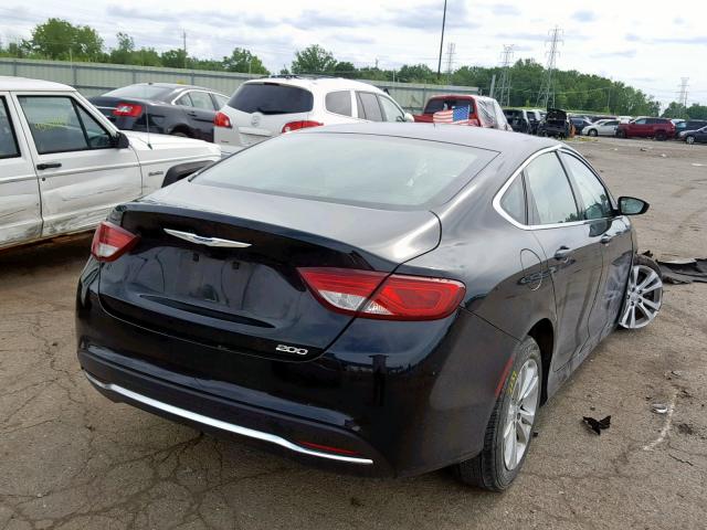 1C3CCCAB5GN116947 - 2016 CHRYSLER 200 LIMITE BLACK photo 4