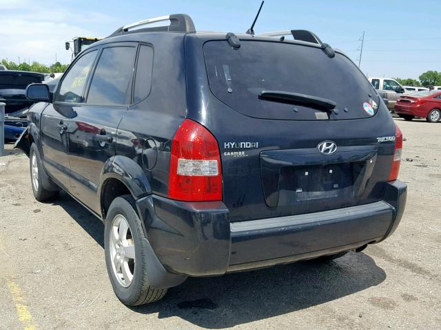 KM8JM12B05U111785 - 2005 HYUNDAI TUCSON GL BLACK photo 3