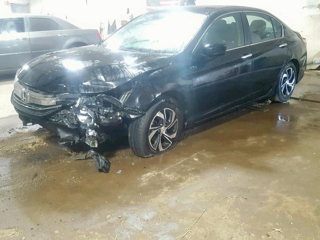 1HGCR2F37GA096165 - 2016 HONDA ACCORD LX BLACK photo 2