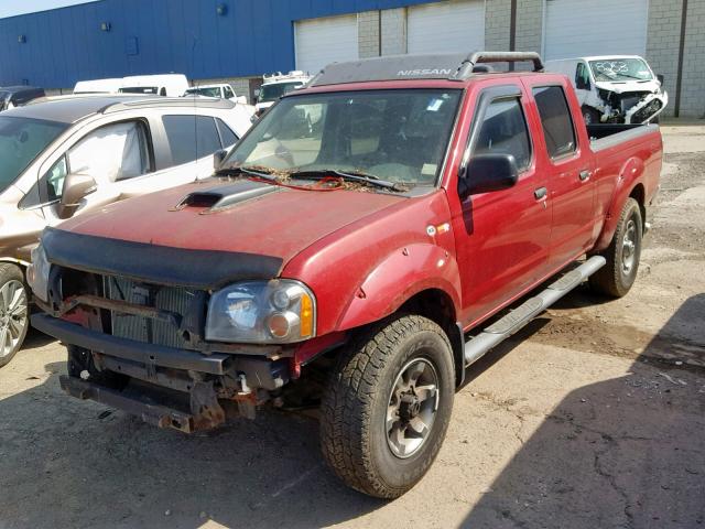 1N6ED29Y03C420811 - 2003 NISSAN FRONTIER C RED photo 2