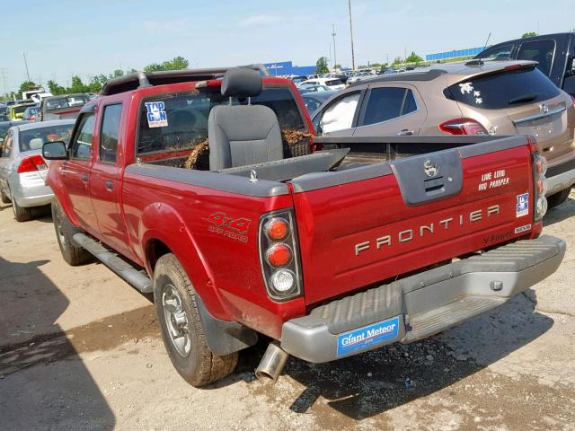 1N6ED29Y03C420811 - 2003 NISSAN FRONTIER C RED photo 3