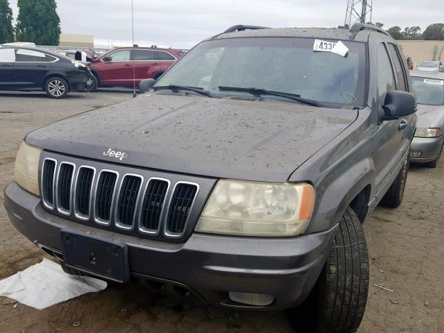 1J8GW58N42C231049 - 2002 JEEP GRAND CHER GRAY photo 2