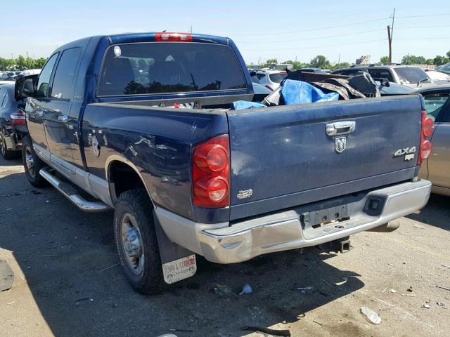 3D7KS29C57G741140 - 2007 DODGE RAM 2500 BLUE photo 3